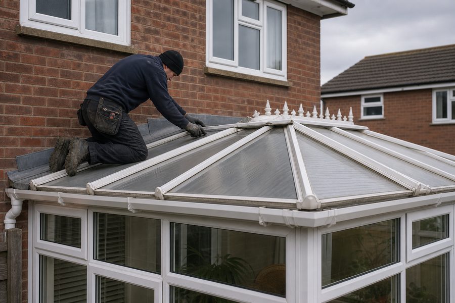 Conservatory roof repair in Ormskirk Conservatory roof with leaking glazing bars on an Ormskirk home